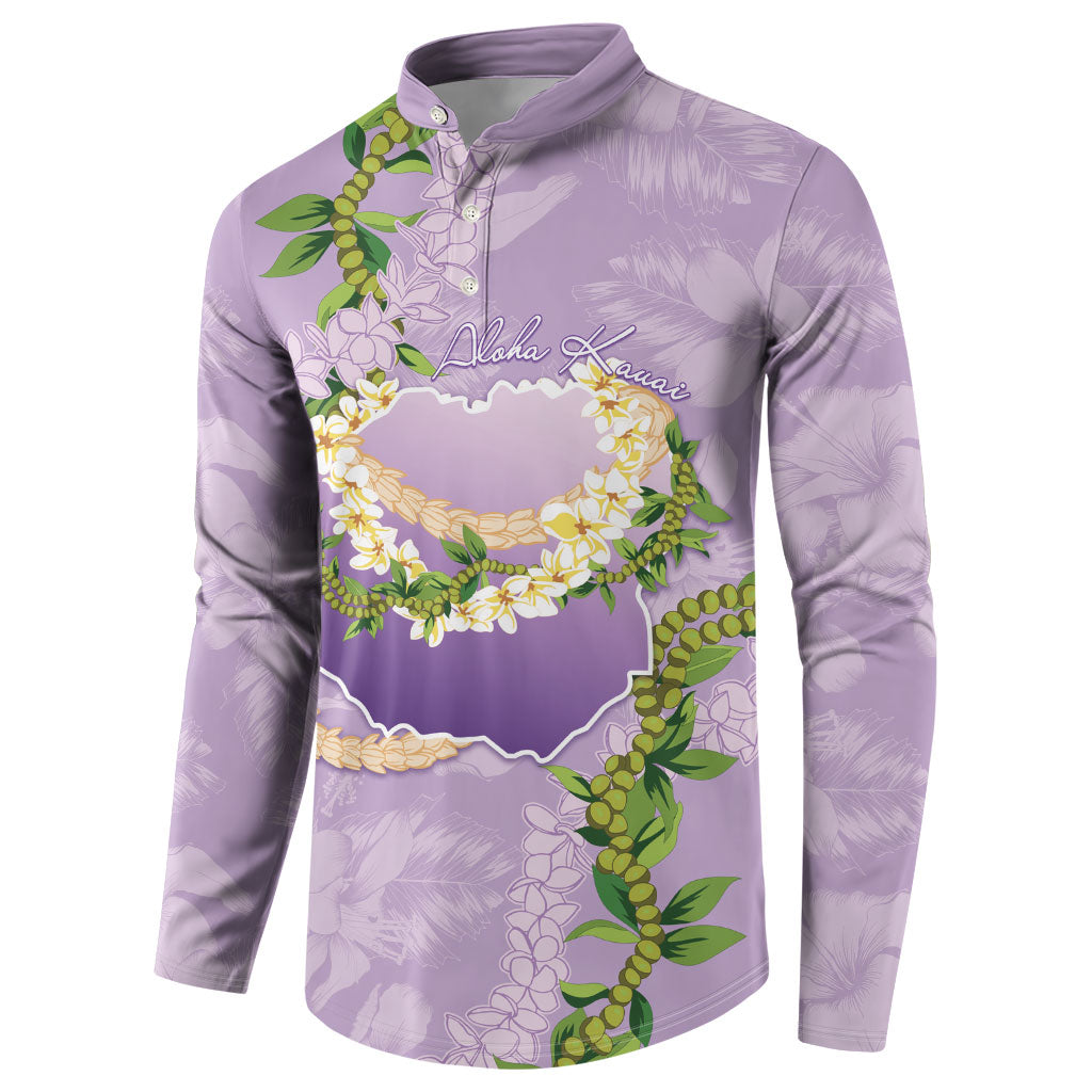 Hawaii Kauai Island Flowers Lei Button Sweatshirt Mokihana Lei LT7 - Polynesian Pride