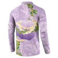 Hawaii Kauai Island Flowers Lei Button Sweatshirt Mokihana Lei LT7 - Polynesian Pride