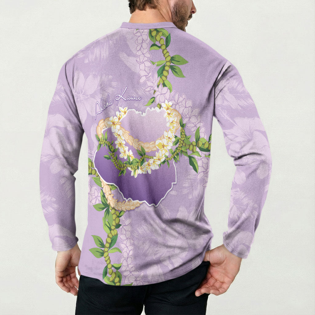 Hawaii Kauai Island Flowers Lei Button Sweatshirt Mokihana Lei LT7 - Polynesian Pride