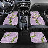 Hawaii Kauai Island Flowers Lei Car Mats Mokihana Lei LT7 Set 4pcs Lavender - Polynesian Pride