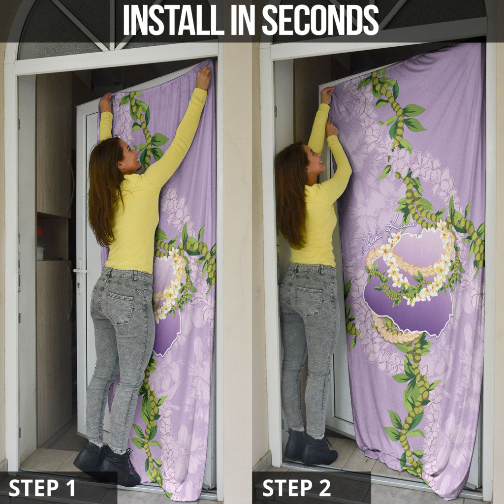 Hawaii Kauai Island Flowers Lei Door Cover Mokihana Lei