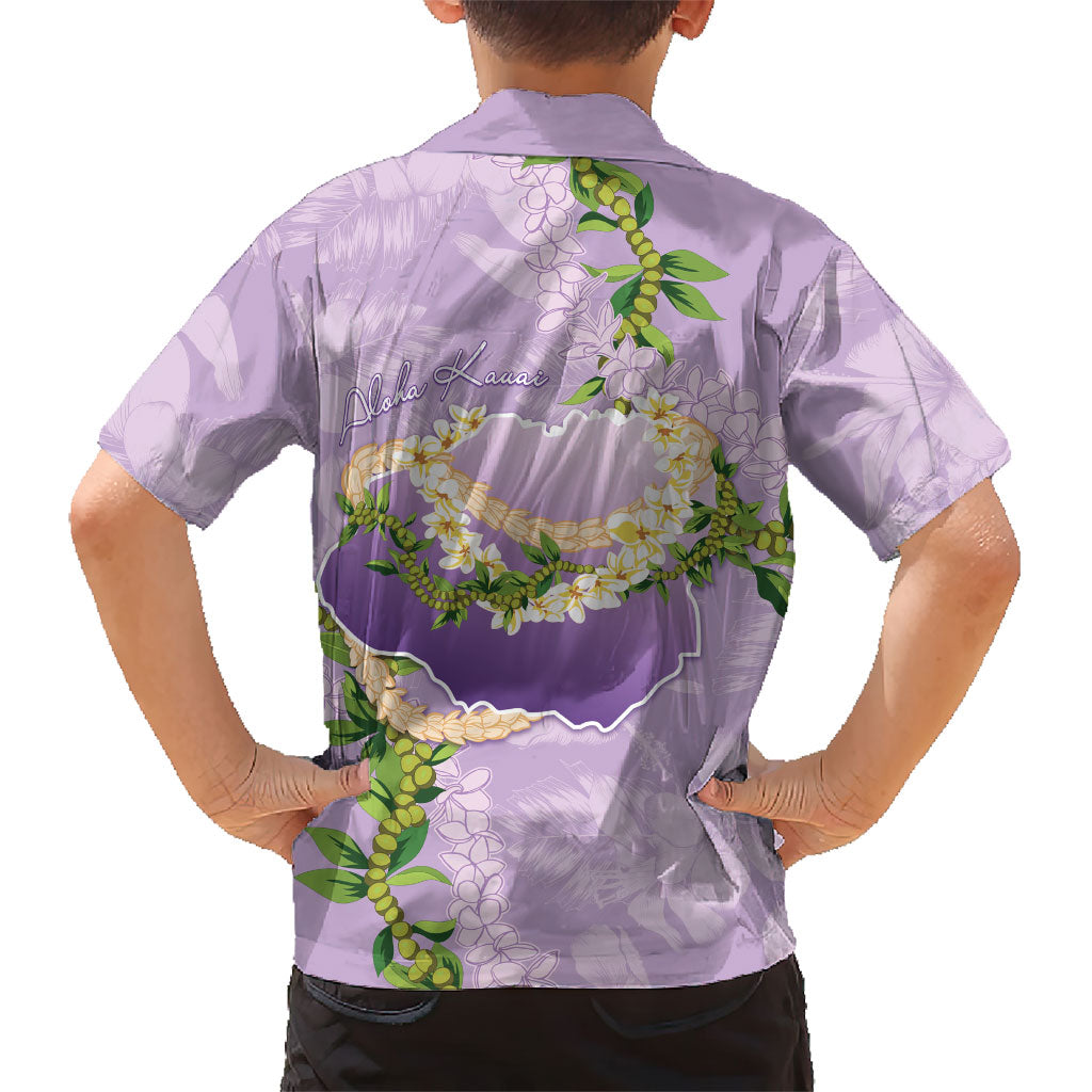Hawaii Kauai Island Flowers Lei Family Matching Short Sleeve Bodycon Dress and Hawaiian Shirt Mokihana Lei