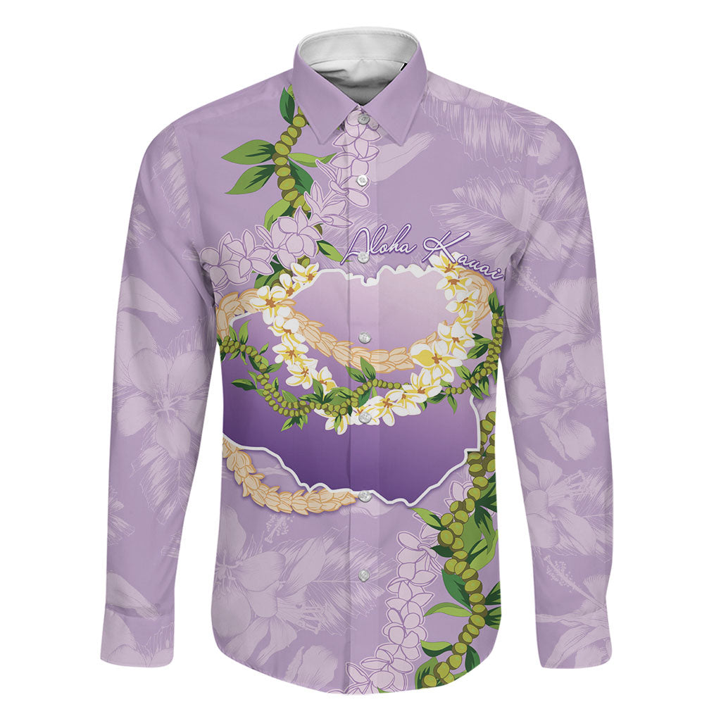 Hawaii Kauai Island Flowers Lei Family Matching Short Sleeve Bodycon Dress and Hawaiian Shirt Mokihana Lei
