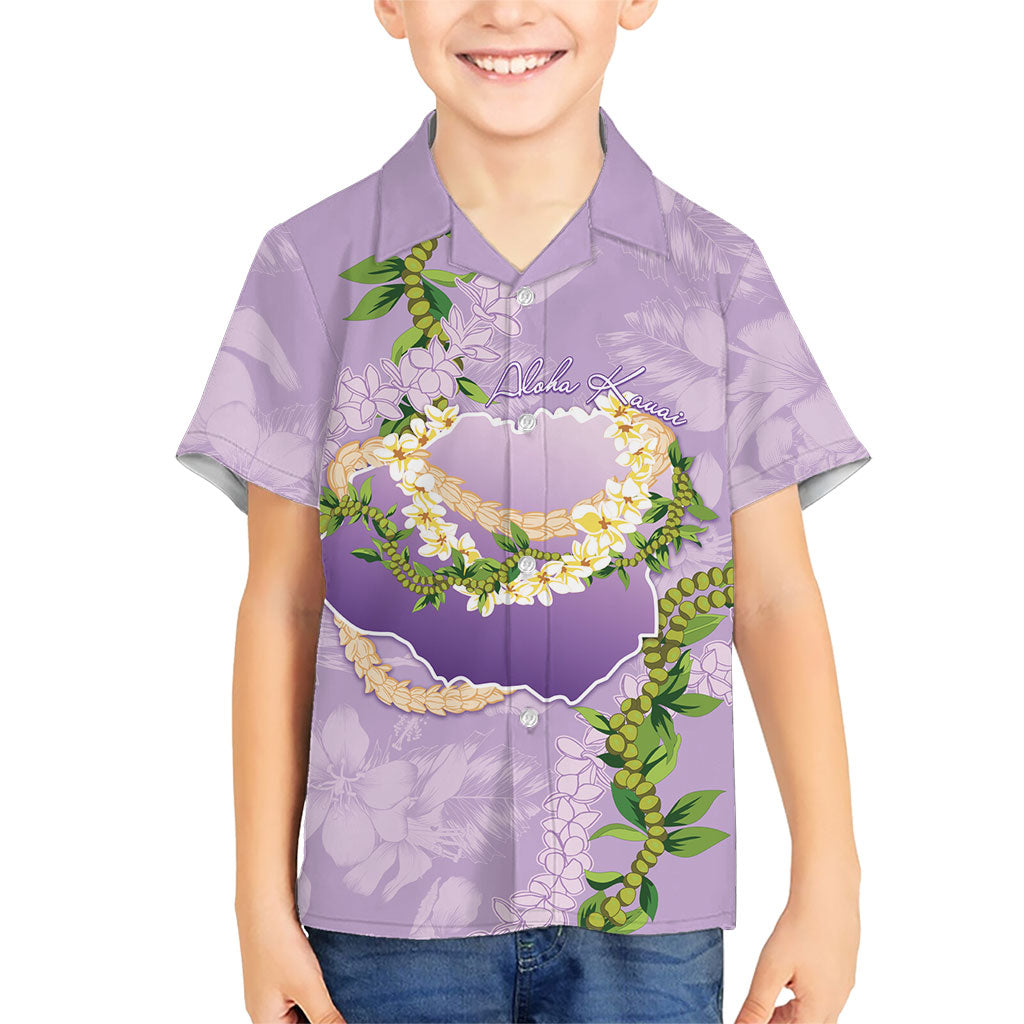Hawaii Kauai Island Flowers Lei Family Matching Summer Maxi Dress and Hawaiian Shirt Mokihana Lei
