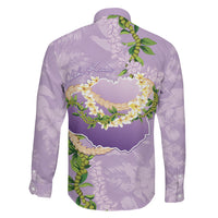 Hawaii Kauai Island Flowers Lei Family Matching Tank Maxi Dress and Hawaiian Shirt Mokihana Lei