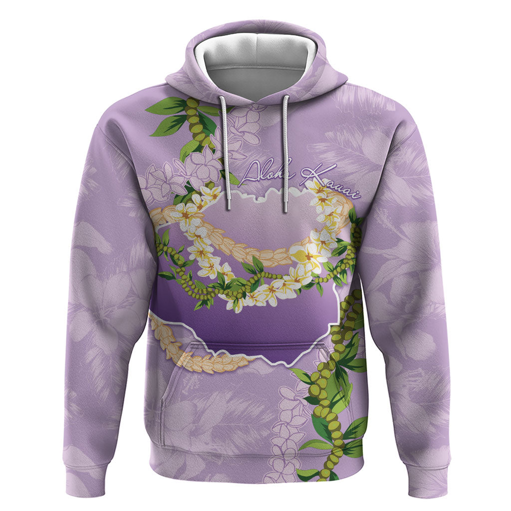 Hawaii Kauai Island Flowers Lei Hoodie Mokihana Lei LT7 Pullover Hoodie Lavender - Polynesian Pride