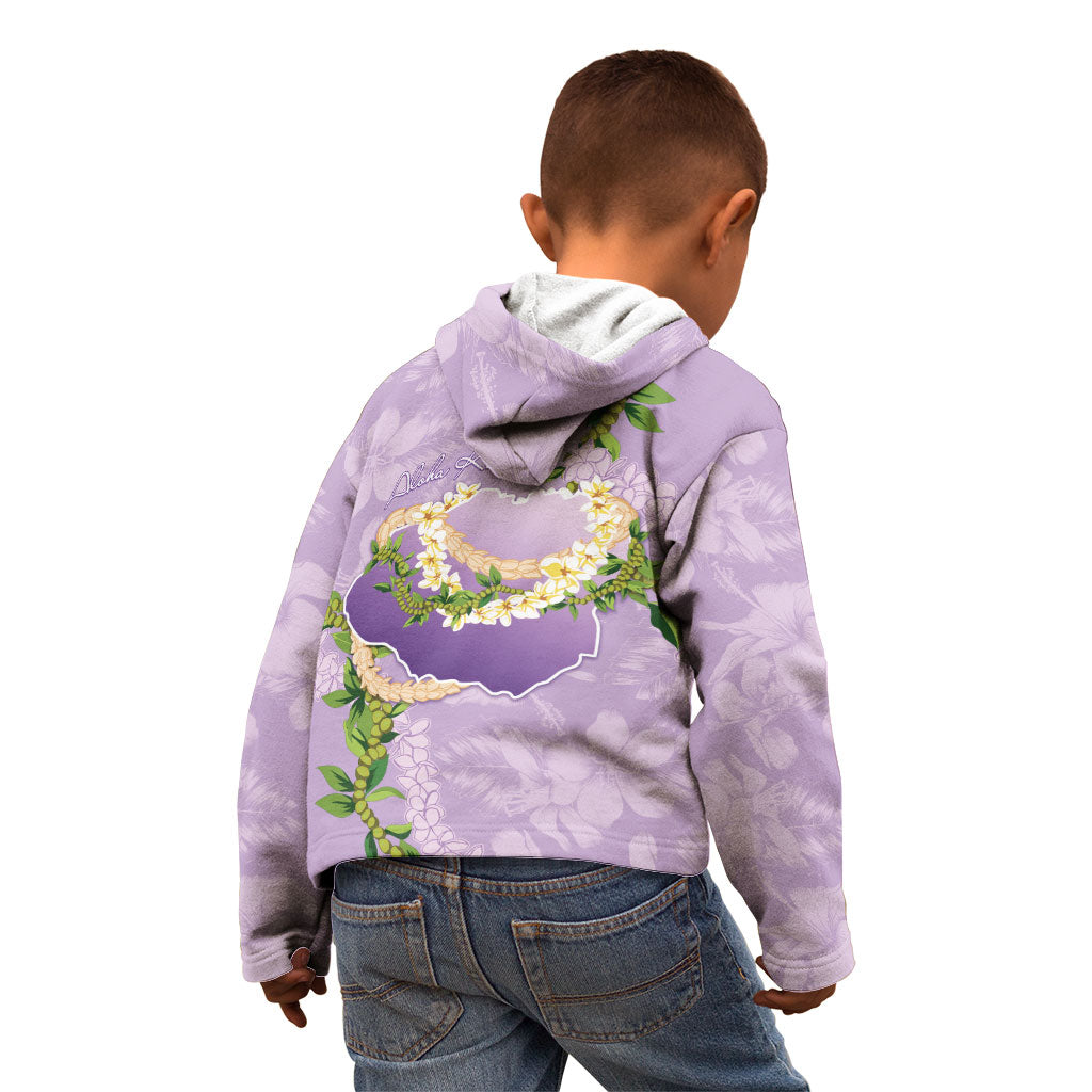 Hawaii Kauai Island Flowers Lei Kid Hoodie Mokihana Lei