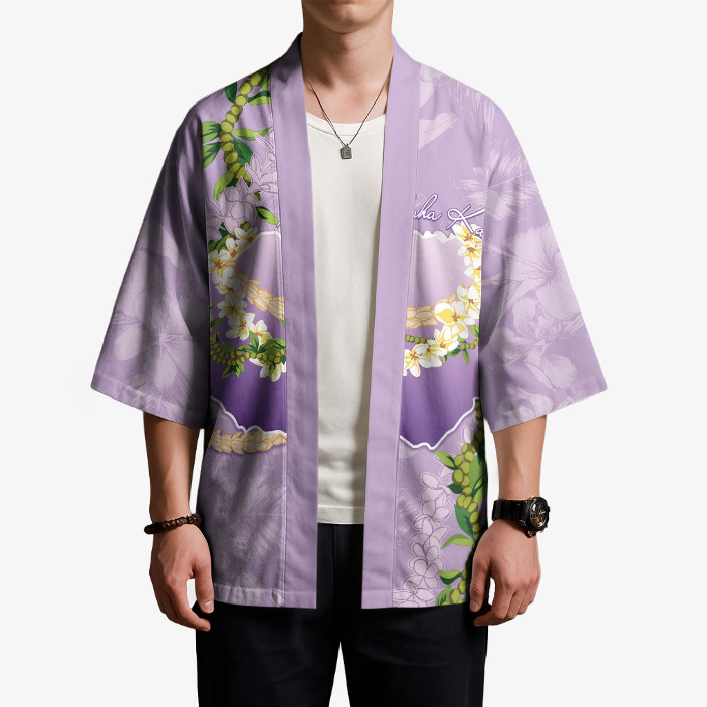 Hawaii Kauai Island Flowers Lei Kimono Mokihana Lei
