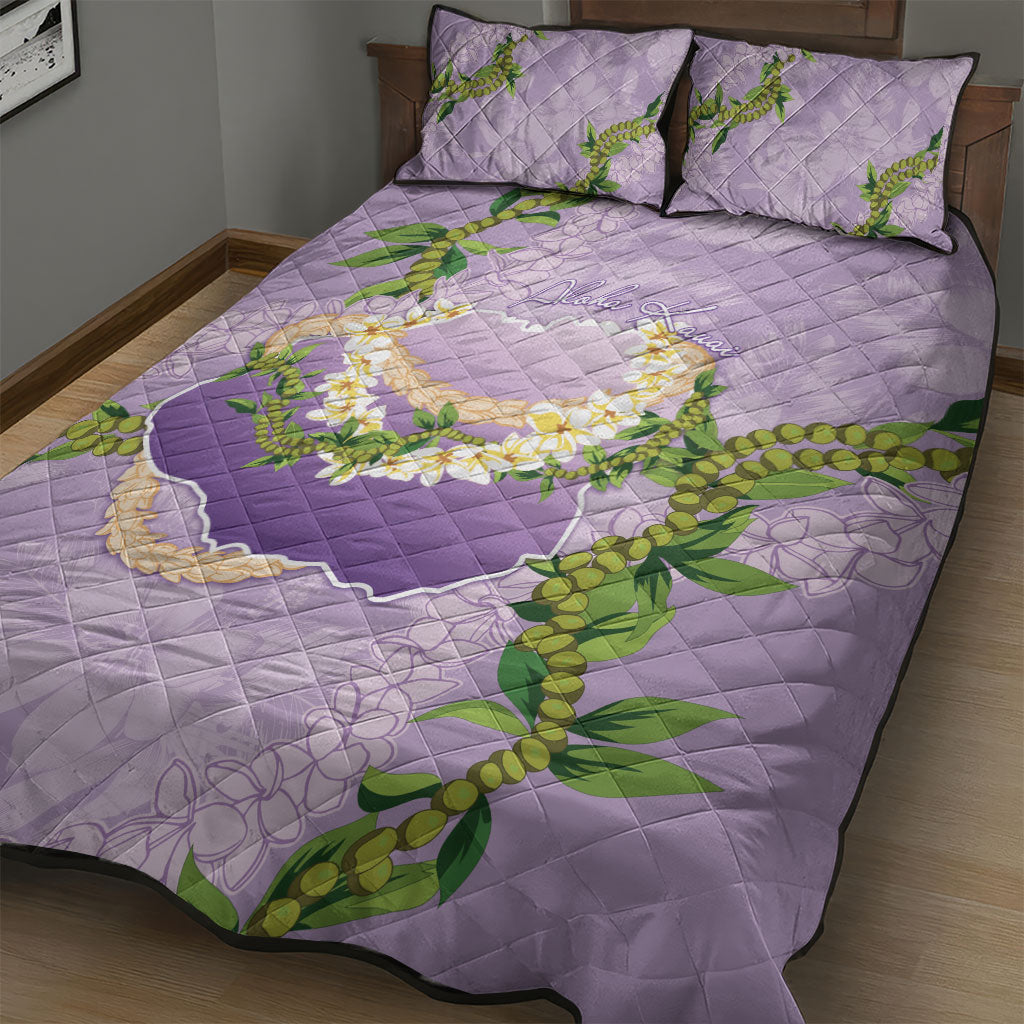 Hawaii Kauai Island Flowers Lei Quilt Bed Set Mokihana Lei LT7 - Polynesian Pride
