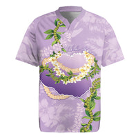 Hawaii Kauai Island Flowers Lei Rugby Jersey Mokihana Lei LT7 Lavender - Polynesian Pride