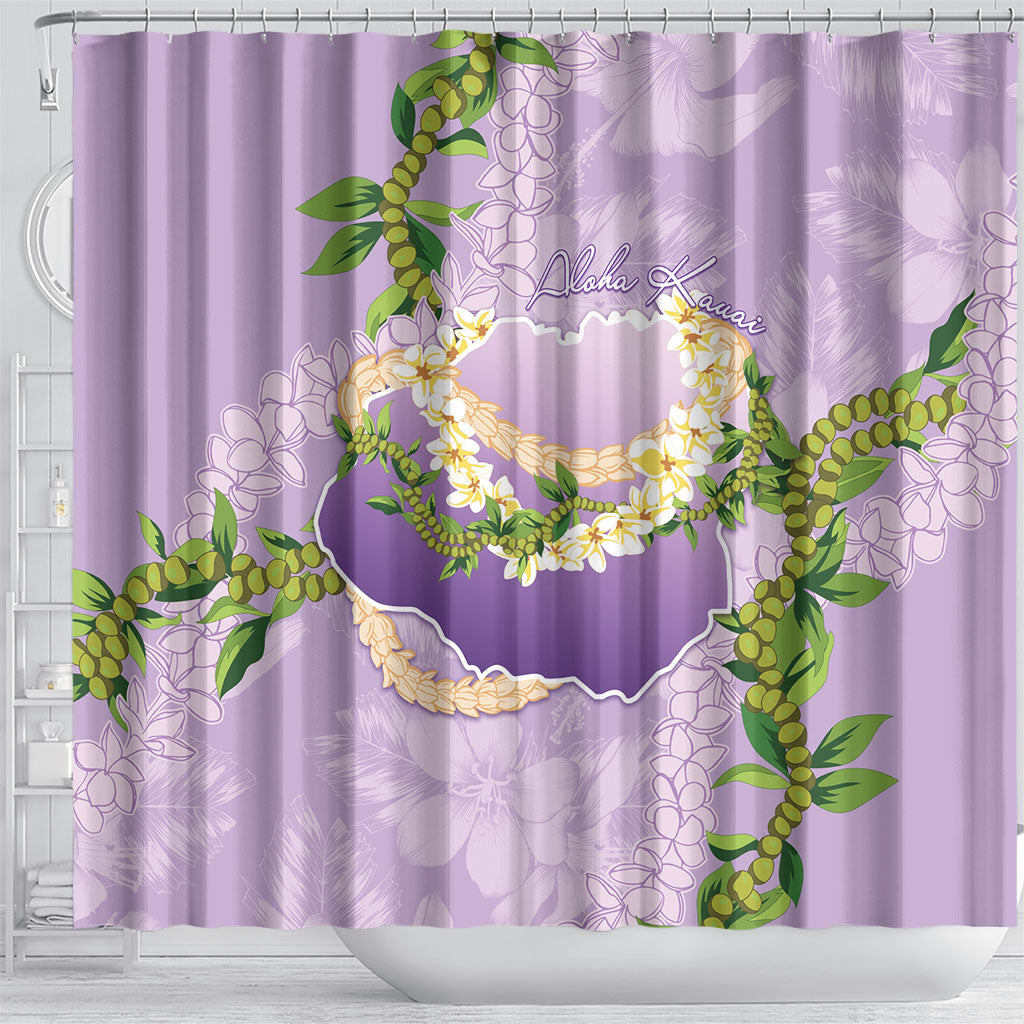 Hawaii Kauai Island Flowers Lei Shower Curtain Mokihana Lei LT7 - Polynesian Pride
