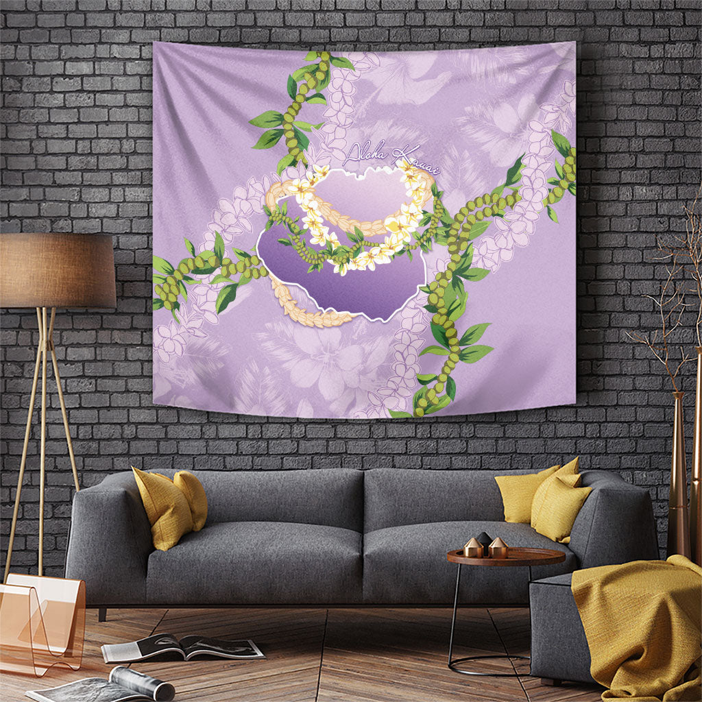 Hawaii Kauai Island Flowers Lei Tapestry Mokihana Lei LT7 Lavender - Polynesian Pride