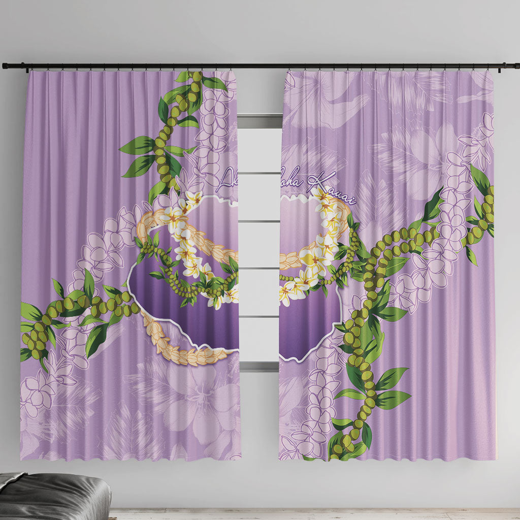Hawaii Kauai Island Flowers Lei Window Curtain Mokihana Lei