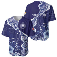 Fiji Queen Victoria School Personalised Baseball Jersey Masi Tapa Torn Style
