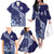 Fiji Queen Victoria School Personalised Family Matching Off The Shoulder Long Sleeve Dress and Hawaiian Shirt Masi Tapa Torn Style