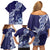 Fiji Queen Victoria School Personalised Family Matching Off Shoulder Short Dress and Hawaiian Shirt Masi Tapa Torn Style