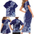 Fiji Queen Victoria School Personalised Family Matching Short Sleeve Bodycon Dress and Hawaiian Shirt Masi Tapa Torn Style