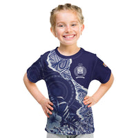 Fiji Queen Victoria School Personalised Kid T Shirt Masi Tapa Torn Style