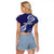 Fiji Queen Victoria School Personalised Raglan Cropped T Shirt Masi Tapa Torn Style