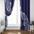 Fiji Queen Victoria School Personalised Window Curtain Masi Tapa Torn Style