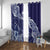 Fiji Queen Victoria School Personalised Window Curtain Masi Tapa Torn Style