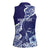 Fiji Queen Victoria School Personalised Women Sleeveless Polo Shirt Masi Tapa Torn Style