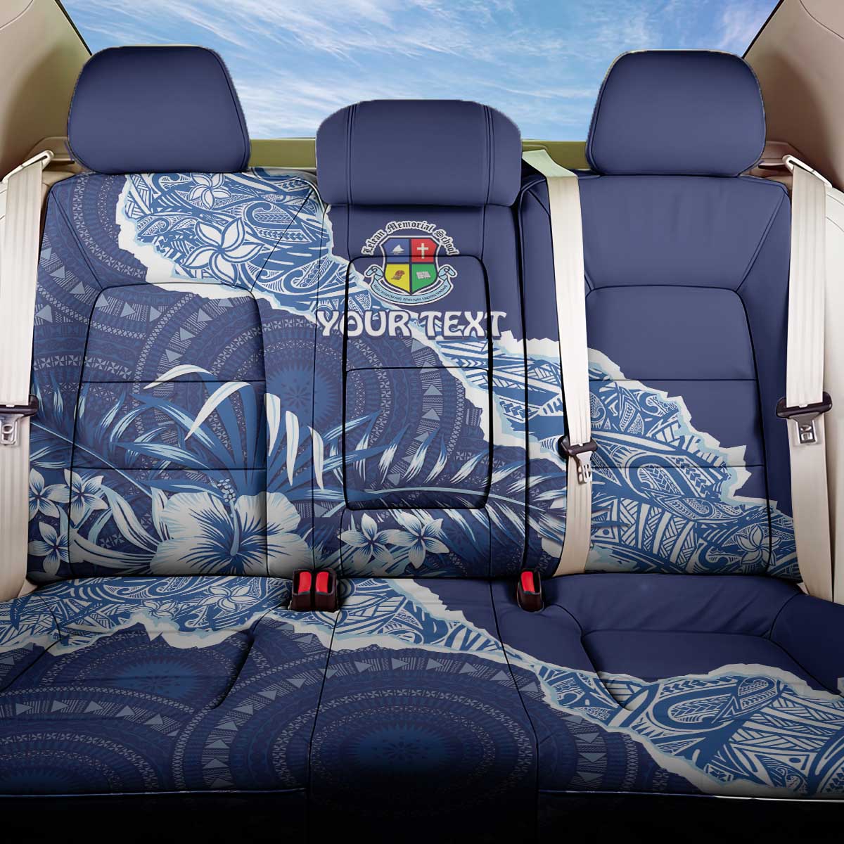 Fiji Lelean Memorial School Personalised Back Car Seat Cover Korodredre Davuilevu Masi Mix Style
