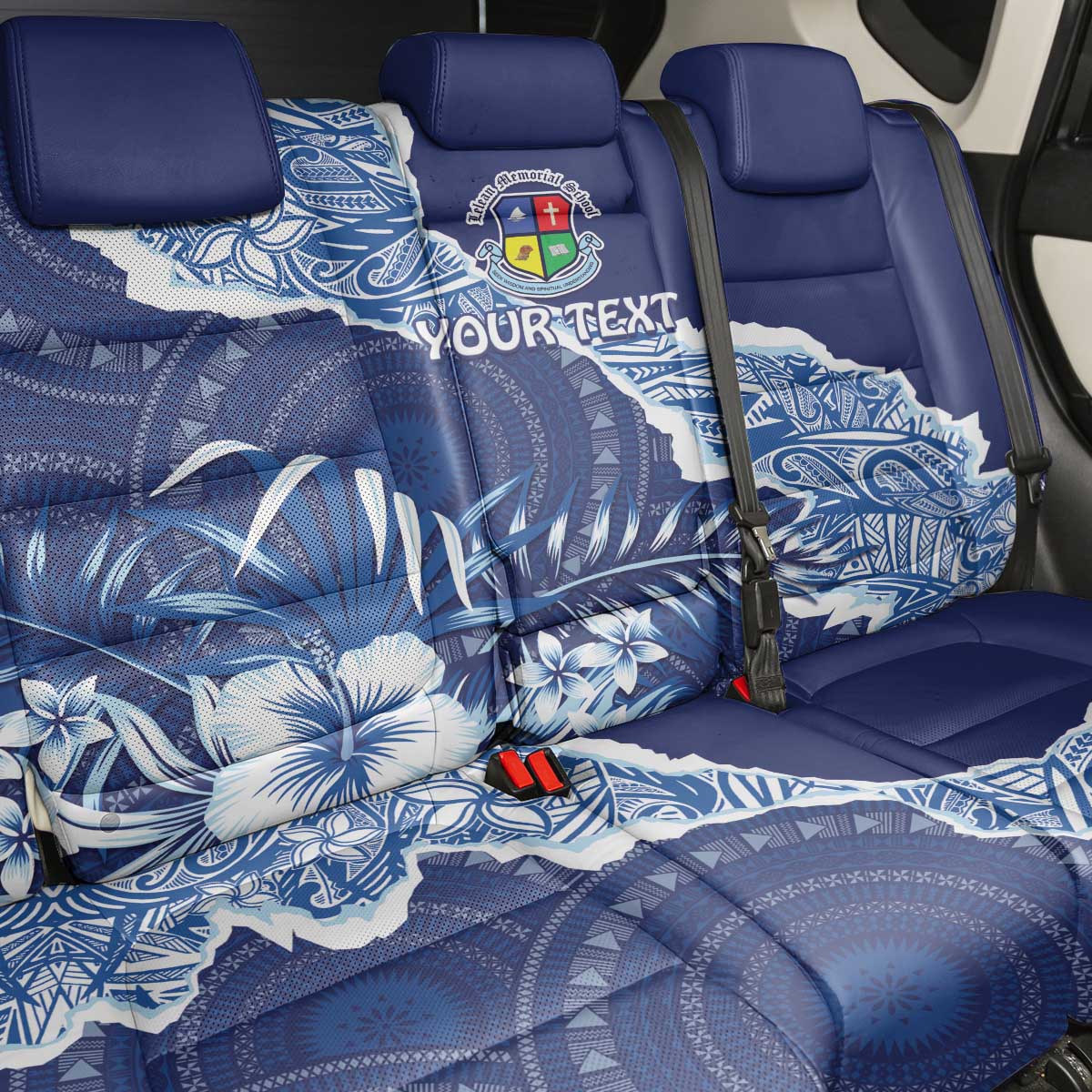 Fiji Lelean Memorial School Personalised Back Car Seat Cover Korodredre Davuilevu Masi Mix Style