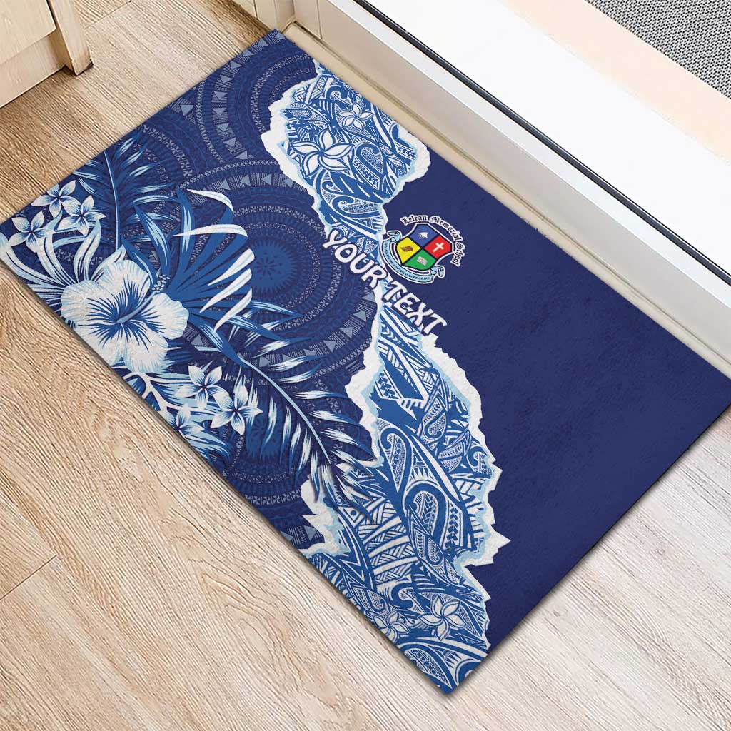 Fiji Lelean Memorial School Personalised Rubber Doormat Korodredre Davuilevu Masi Mix Style