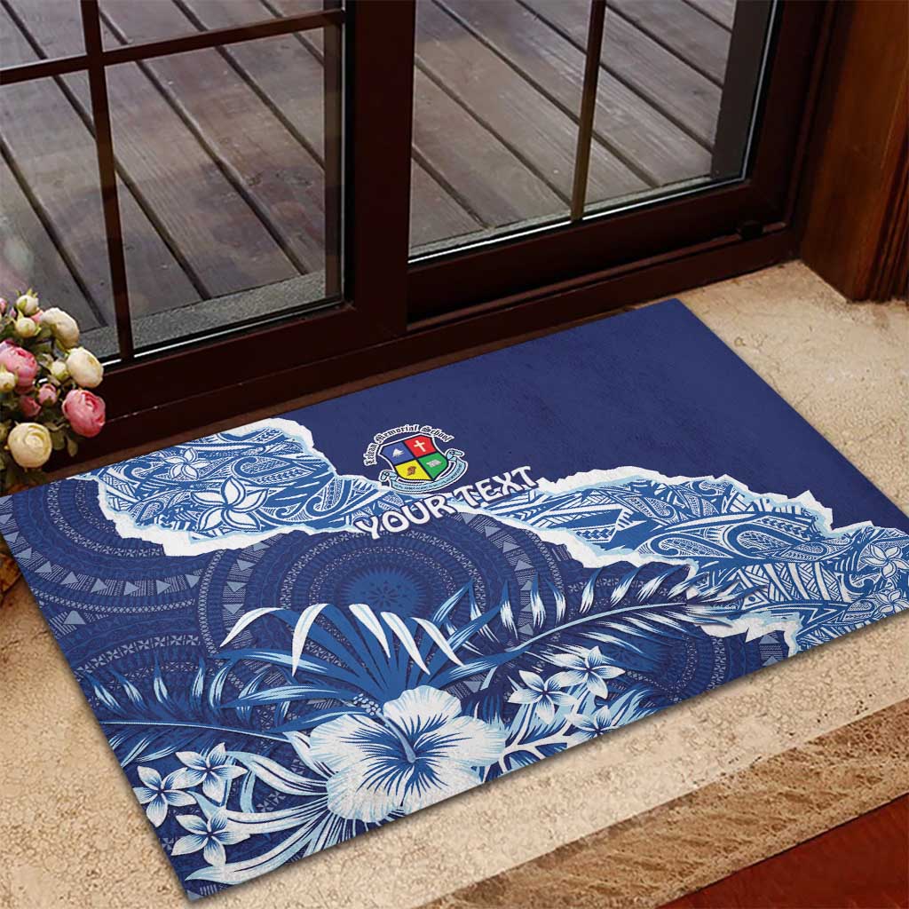 Fiji Lelean Memorial School Personalised Rubber Doormat Korodredre Davuilevu Masi Mix Style
