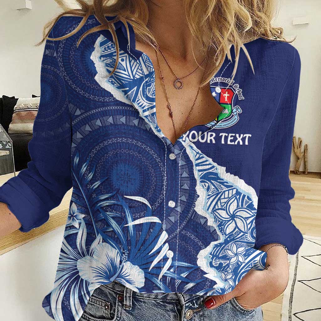 Fiji Lelean Memorial School Personalised Women Casual Shirt Korodredre Davuilevu Masi Mix Style