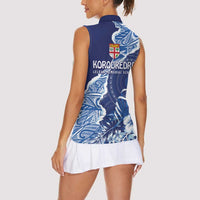 Fiji Lelean Memorial School Personalised Women Sleeveless Polo Shirt Korodredre Davuilevu Masi Mix Style