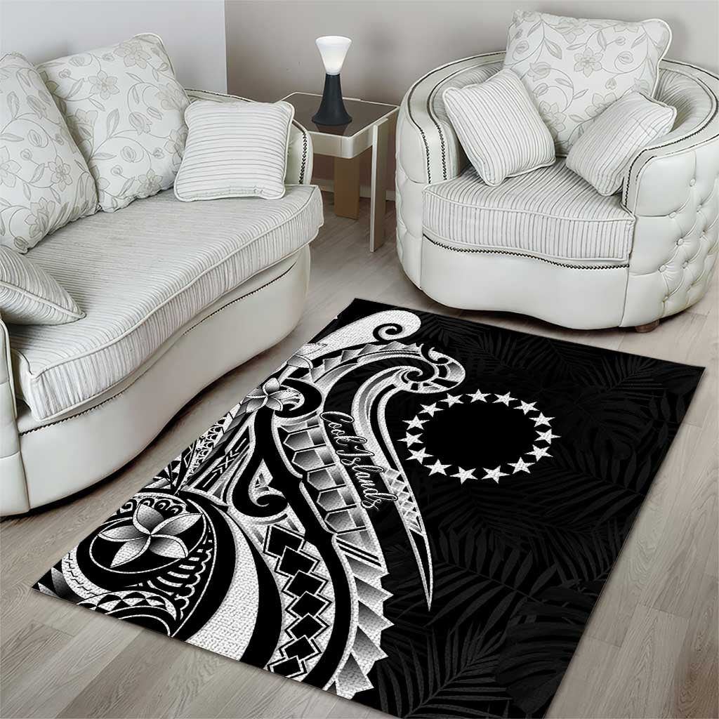 Kia Orana Cook Islands Area Rug Kerekere Plumeria Tropical Waves - Polynesian Pride