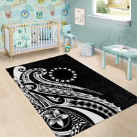 Kia Orana Cook Islands Area Rug Kerekere Plumeria Tropical Waves - Polynesian Pride