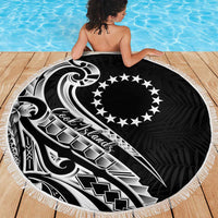 Kia Orana Cook Islands Beach Blanket Kerekere Plumeria Tropical Waves LT7 - Polynesian Pride