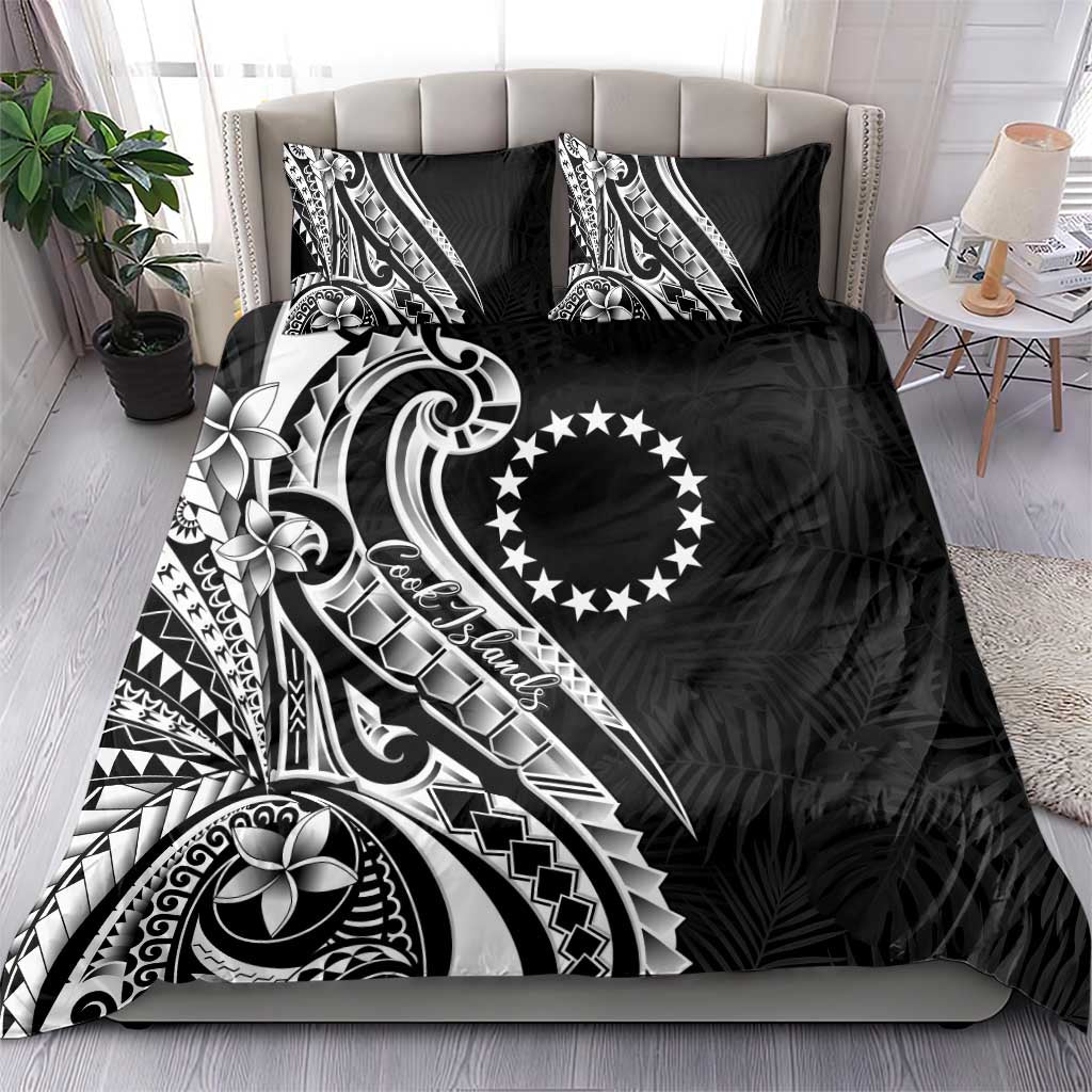 Kia Orana Cook Islands Bedding Set Kerekere Plumeria Tropical Waves - Polynesian Pride