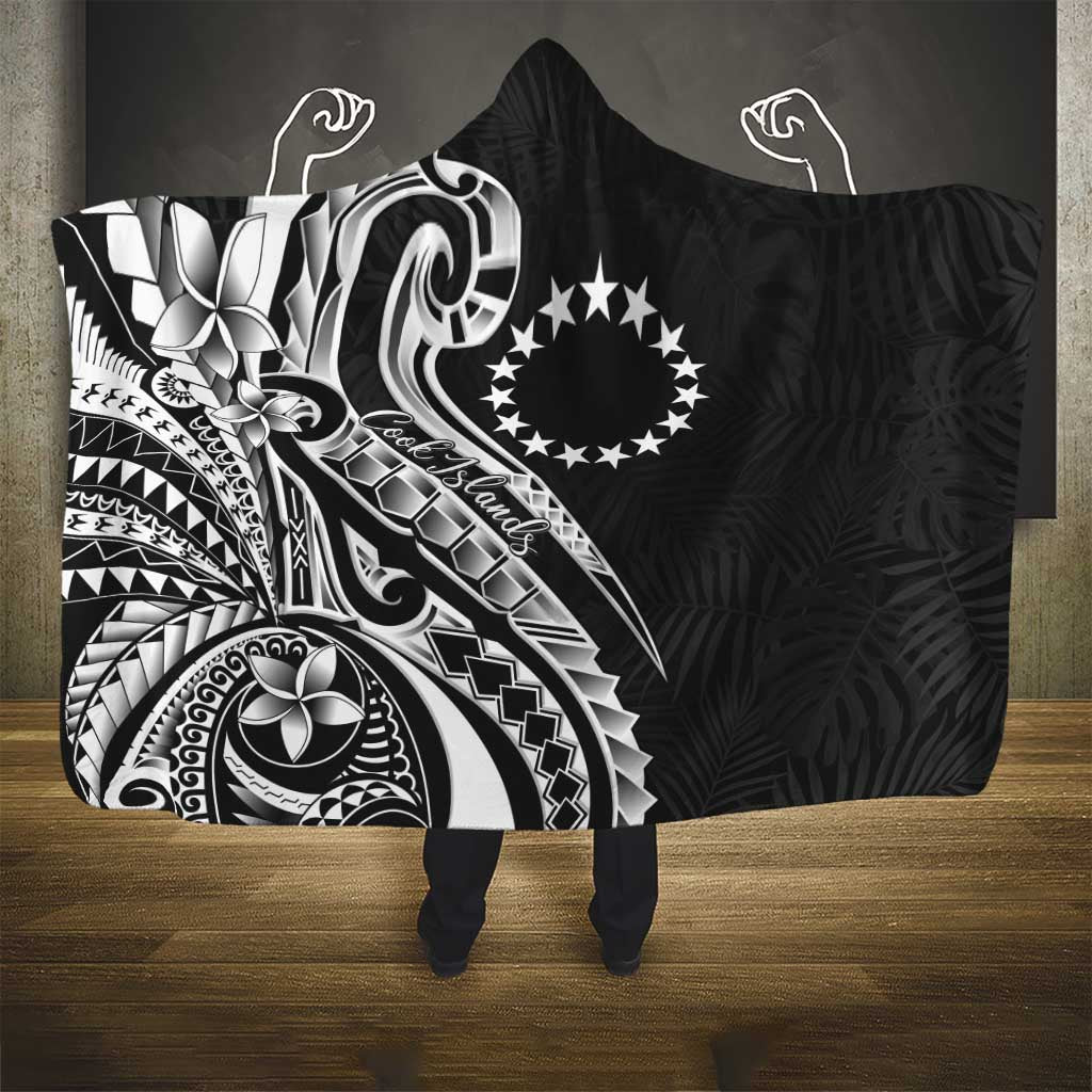 Kia Orana Cook Islands Hooded Blanket Kerekere Plumeria Tropical Waves - Polynesian Pride