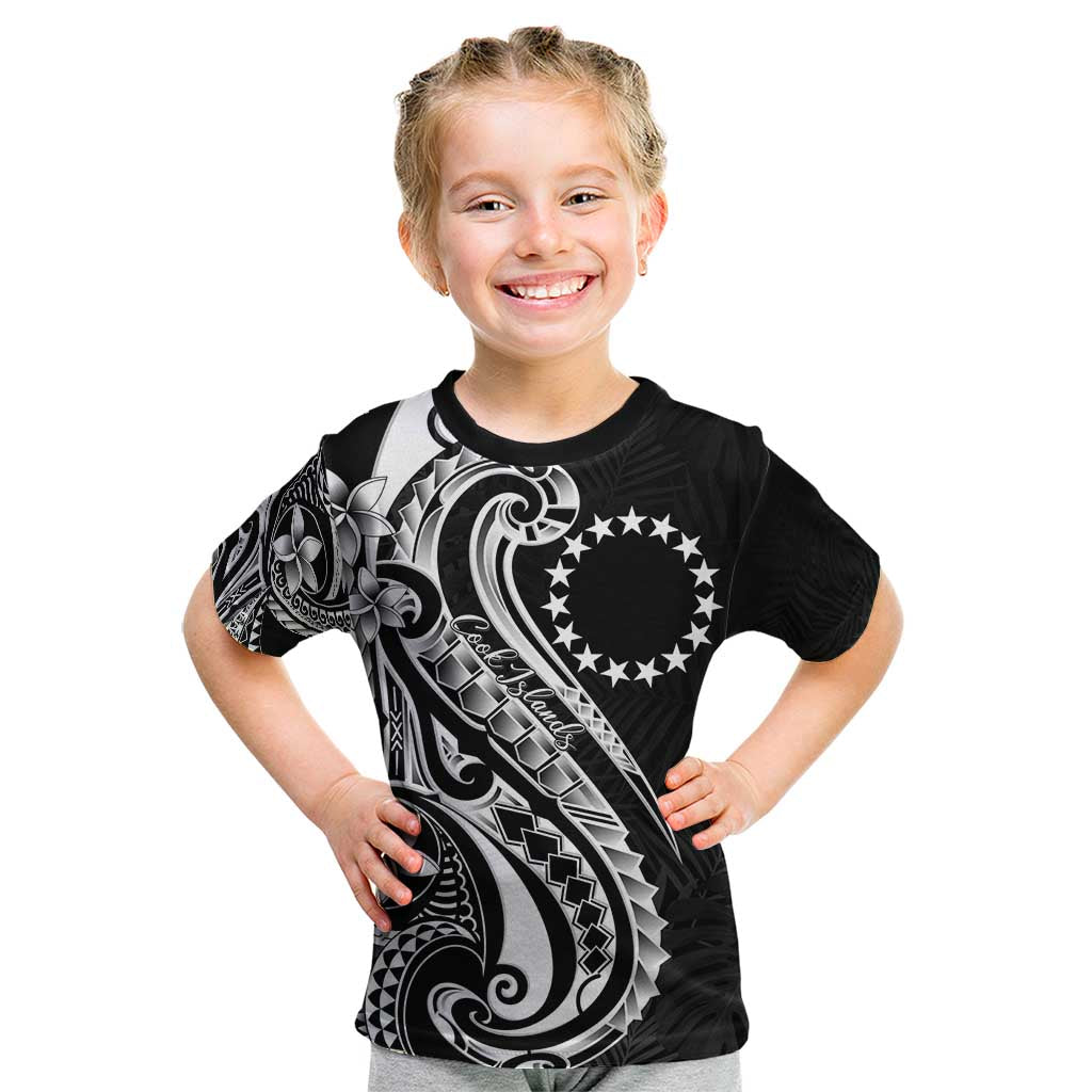 Kia Orana Cook Islands Kid T Shirt Kerekere Plumeria Tropical Waves - Polynesian Pride