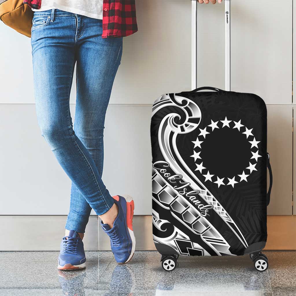Kia Orana Cook Islands Luggage Cover Kerekere Plumeria Tropical Waves - Polynesian Pride