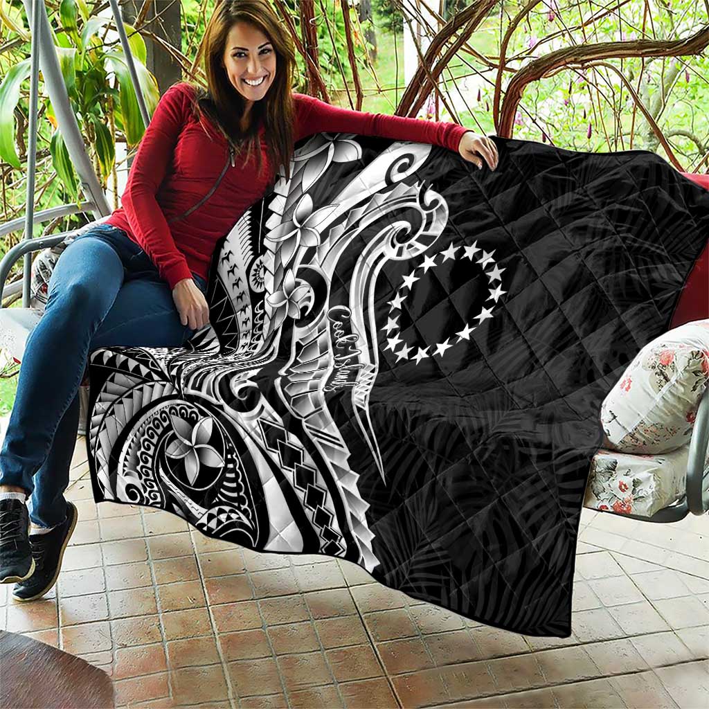 Kia Orana Cook Islands Quilt Kerekere Plumeria Tropical Waves - Polynesian Pride