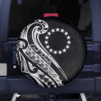 Kia Orana Cook Islands Spare Tire Cover Kerekere Plumeria Tropical Waves - Polynesian Pride