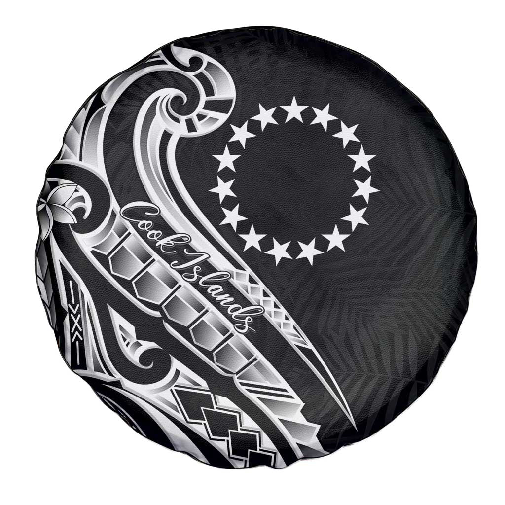 Kia Orana Cook Islands Spare Tire Cover Kerekere Plumeria Tropical Waves - Polynesian Pride