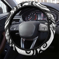 Kia Orana Cook Islands Steering Wheel Cover Kerekere Plumeria Tropical Waves LT7 - Polynesian Pride