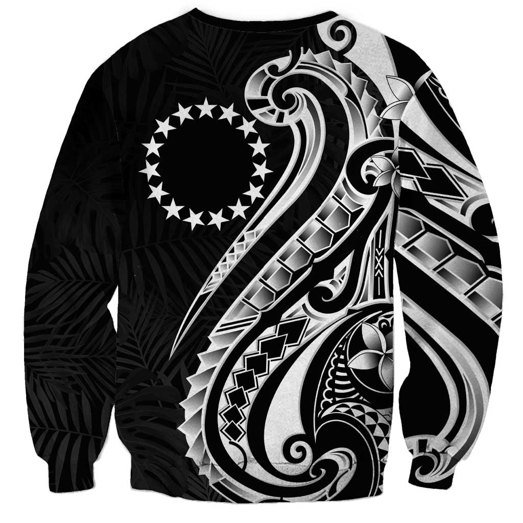 Kia Orana Cook Islands Sweatshirt Kerekere Plumeria Tropical Waves LT7 - Polynesian Pride