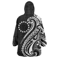 Kia Orana Cook Islands Wearable Blanket Hoodie Kerekere Plumeria Tropical Waves - Polynesian Pride