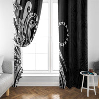 Kia Orana Cook Islands Window Curtain Kerekere Plumeria Tropical Waves - Polynesian Pride