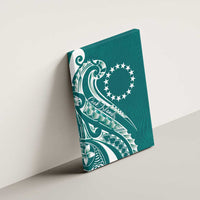 Kia Orana Cook Islands Canvas Wall Art Teal Plumeria Tropical Waves LT7 - Polynesian Pride