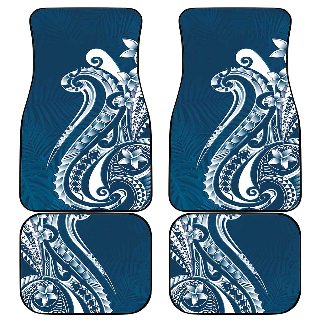 Kia Orana Cook Islands Car Mats Auika Plumeria Tropical Waves LT7 - Polynesian Pride