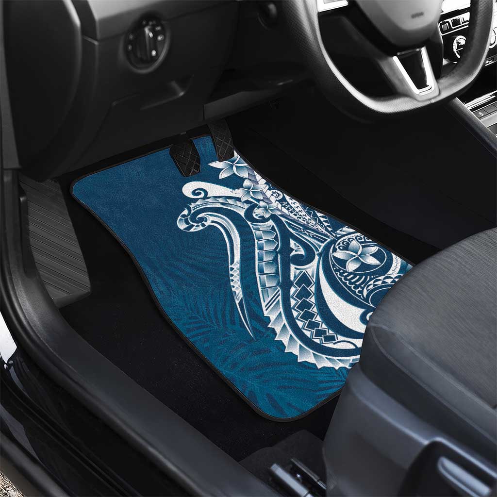 Kia Orana Cook Islands Car Mats Auika Plumeria Tropical Waves LT7 - Polynesian Pride
