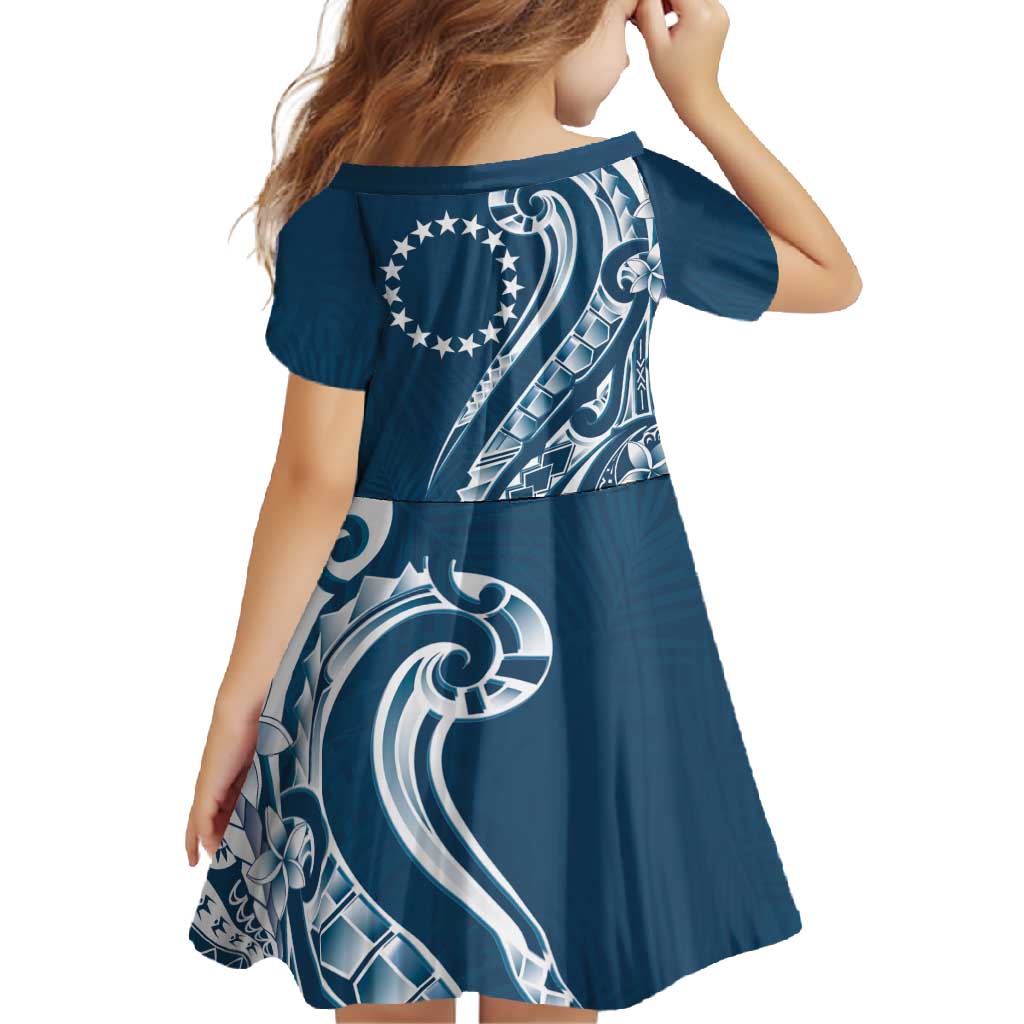 Kia Orana Cook Islands Family Matching Off Shoulder Maxi Dress and Hawaiian Shirt Auika Plumeria Tropical Waves - Polynesian Pride